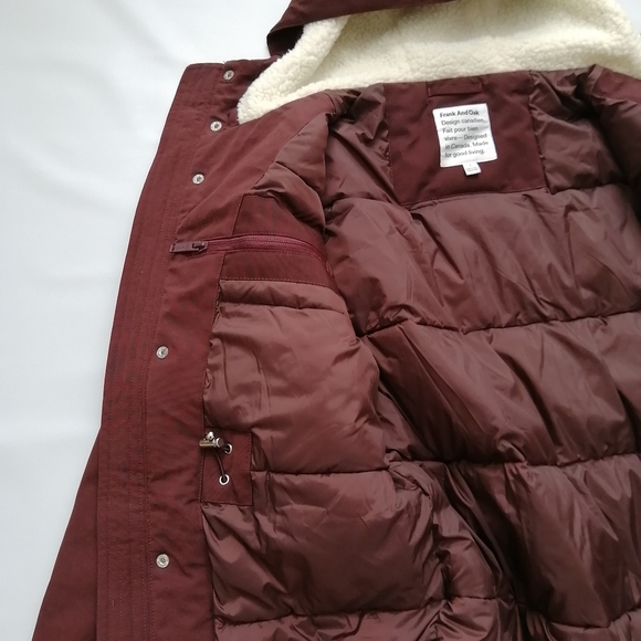 Frank And Oak Maroon Parka Small NWT - Picture 7 of 16